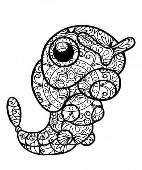 Coloriage Mandala: Pokémon Chenipan Mandalas