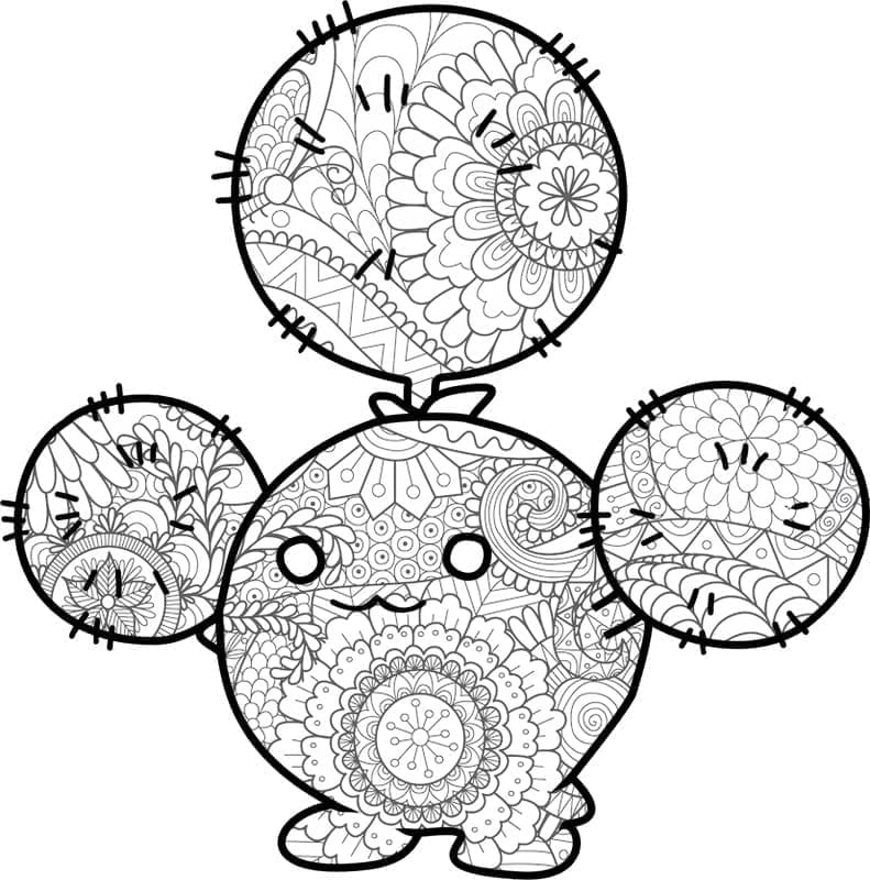 Coloriage Mandala: Pokémon Cotovol Mandalas