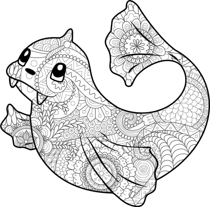 Coloriage Mandala: Pokémon Lamantine Mandalas