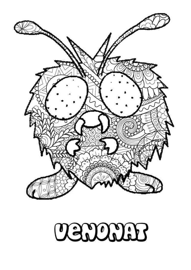 Coloriage Mandala: Pokémon Mimitoss Mandalas