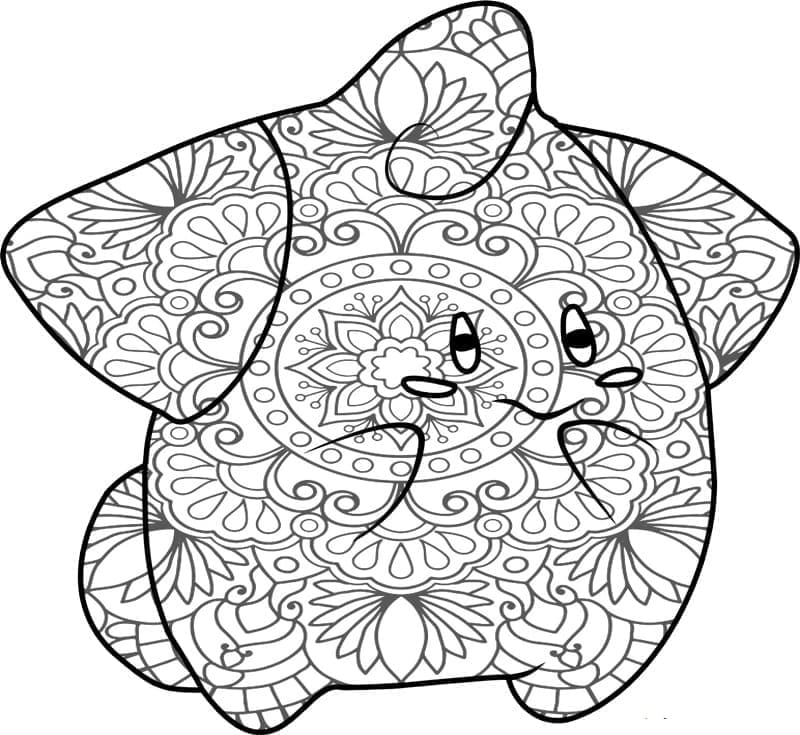 Coloriage Mandala: Pokémon Mélo Mandalas