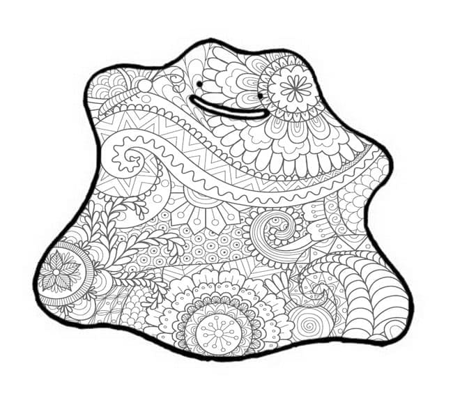 Coloriage Mandala: Pokémon Métamorph Mandalas