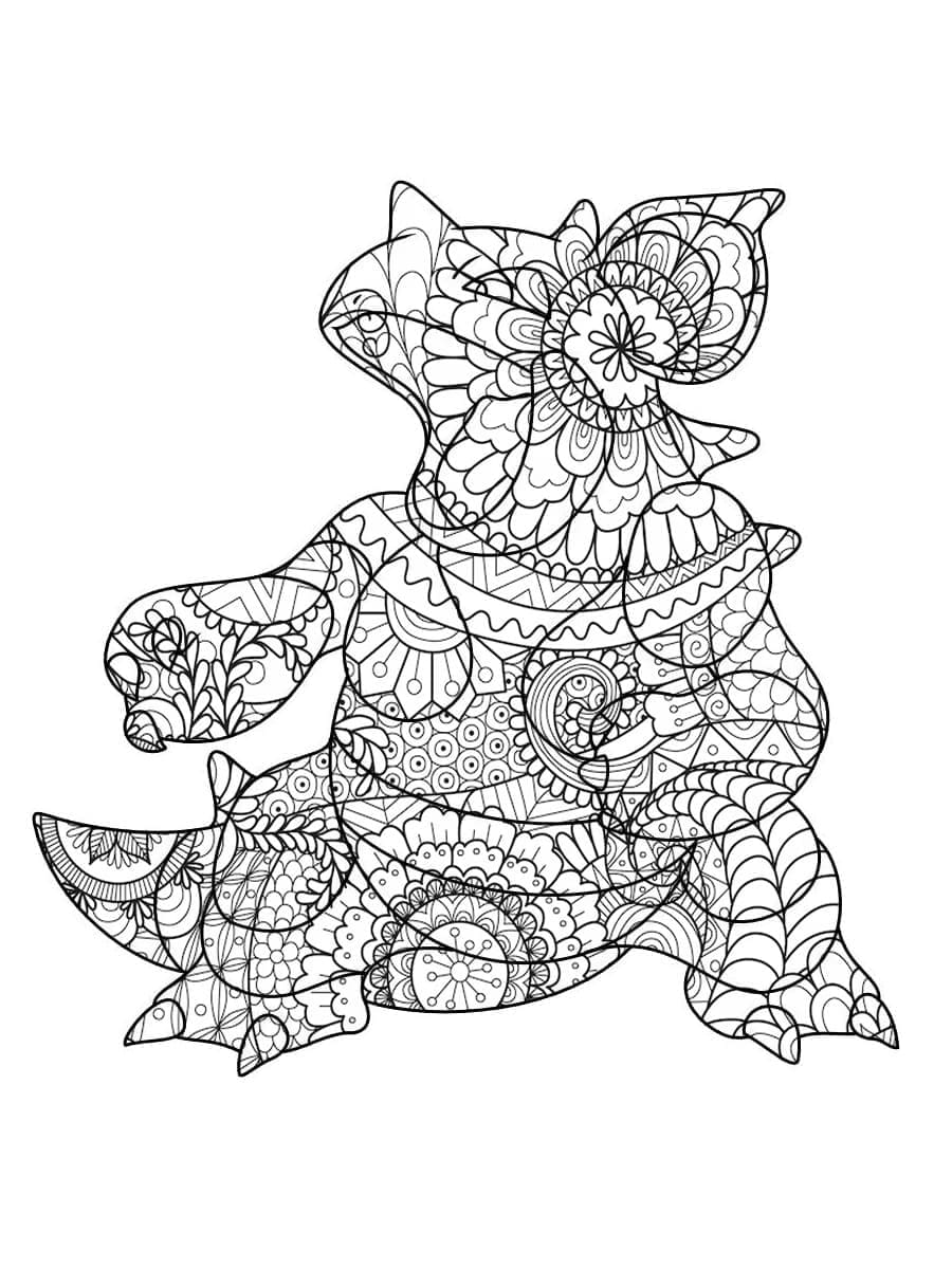 Coloriage Mandala: Pokémon Nidoqueen Mandalas