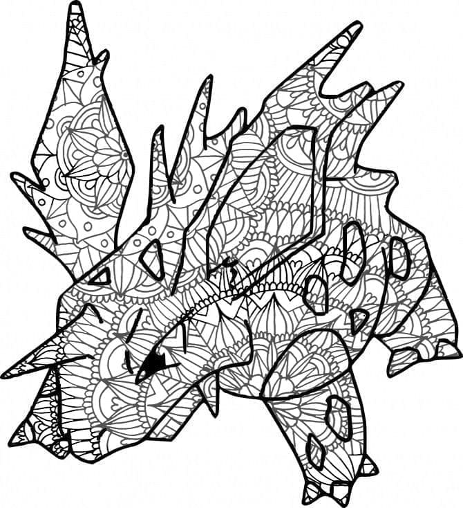Coloriage Mandala: Pokémon Nidorino Mandalas