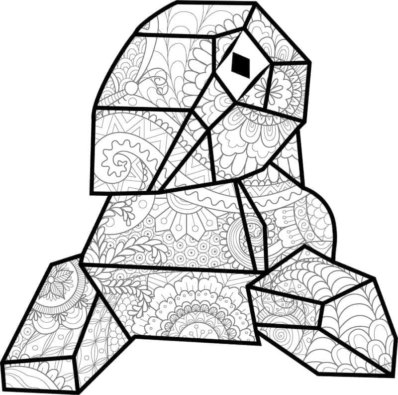 Coloriage Mandala: Pokémon Porygon Mandalas