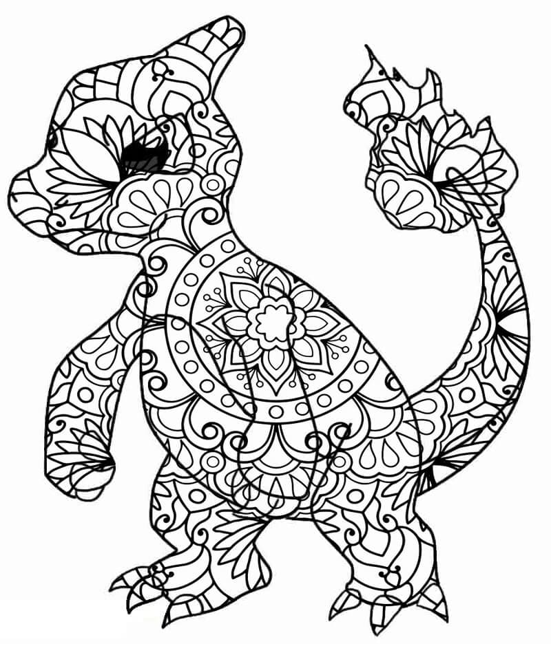 Coloriage Mandala: Pokémon Reptincel Mandalas