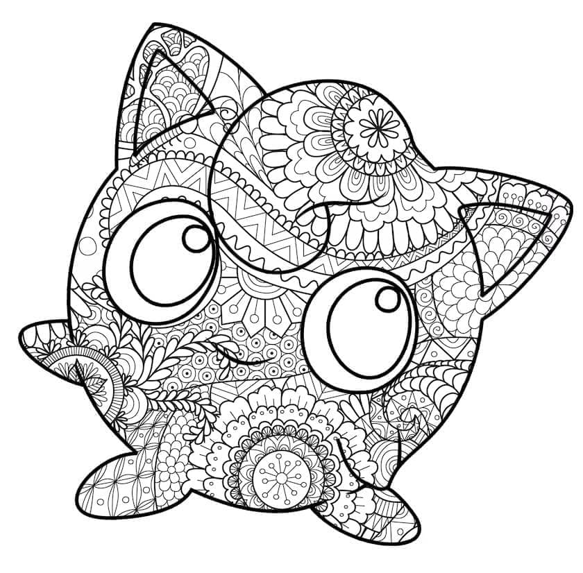 Coloriage Mandala: Pokémon Rondoudou Mandalas