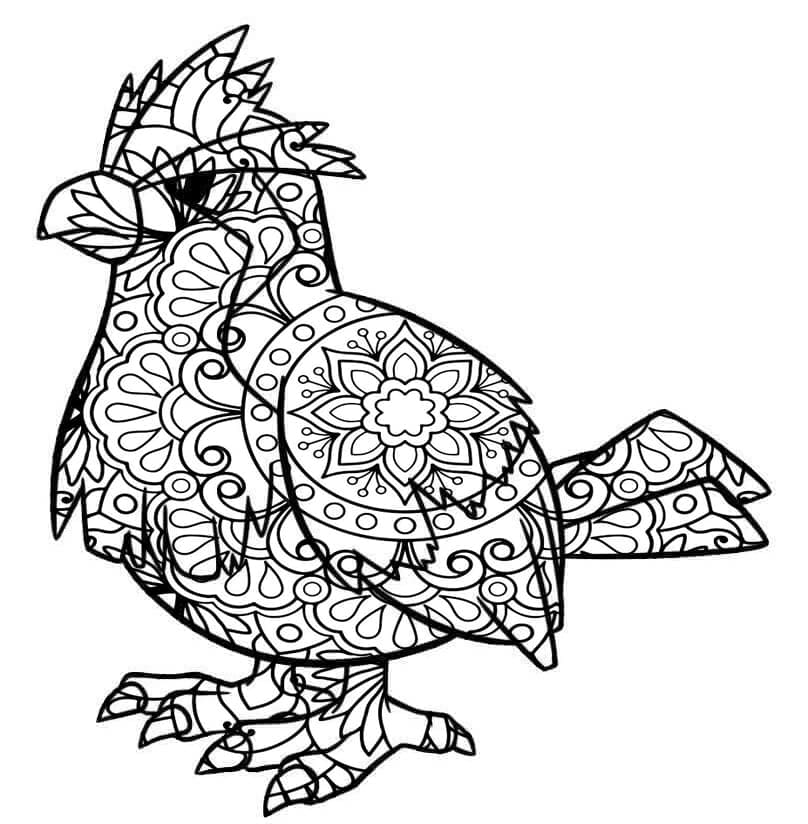 Coloriage Mandala: Pokémon Roucool Mandalas