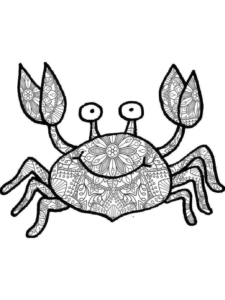 Coloriage Mandala: Crabe amusant Mandalas