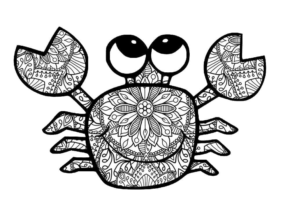 Coloriage Mandala: Crabe génial Mandalas