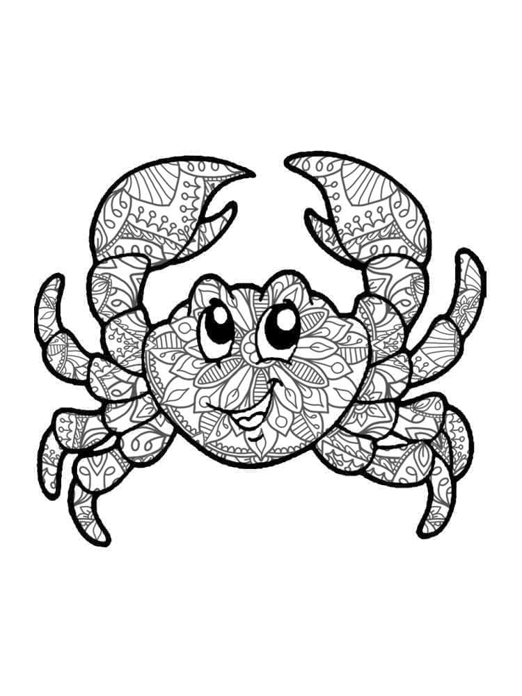 Coloriage Mandala: Crabe gratuit Mandalas