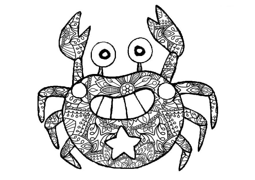 Coloriage Mandala: Crabe à imprimer Mandalas