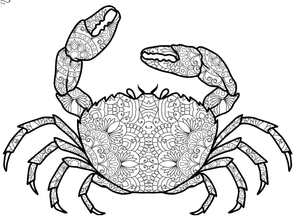 Coloriage Mandala: Crabe si beau Mandalas