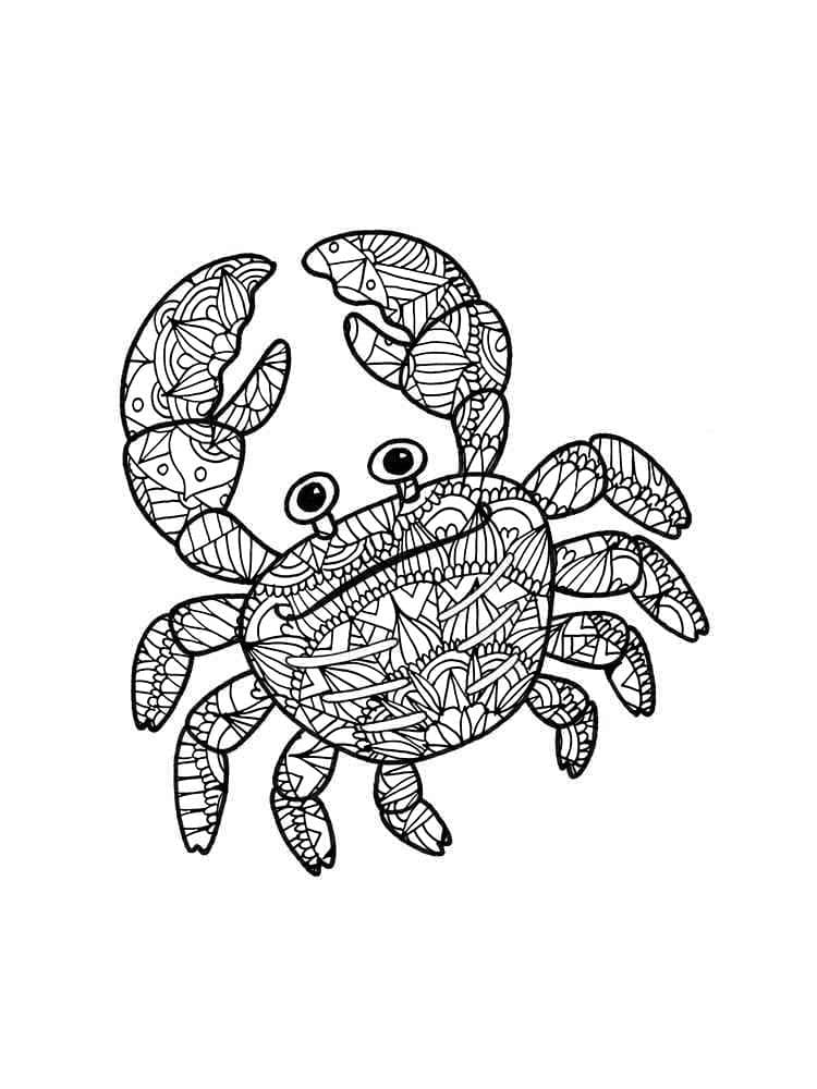 Coloriage Mandala: Dessin de crabe Mandalas