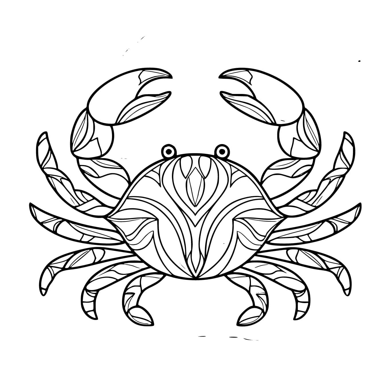 Coloriage Mandala: Image de crabe Mandalas