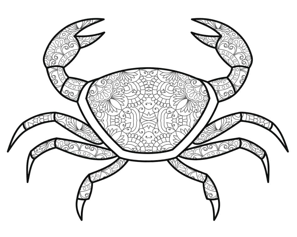 Coloriage Mandala Crabe Mandalas