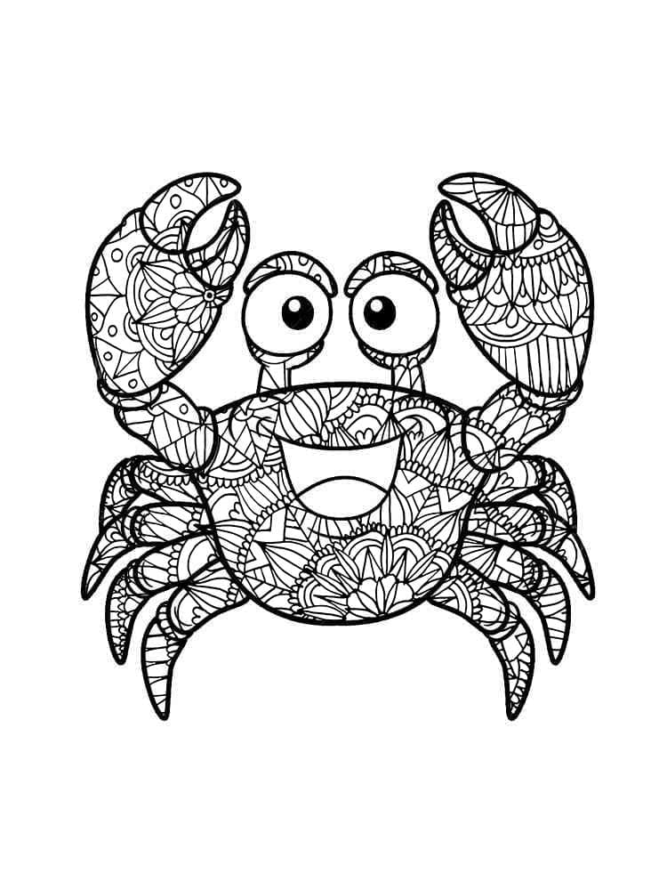Coloriage Mandala: Magnifique crabe Mandalas