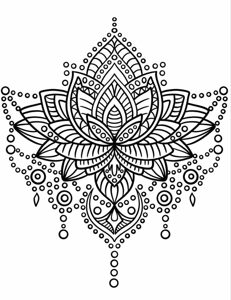 Coloriage Mandala: Fleur intéressante Mandalas