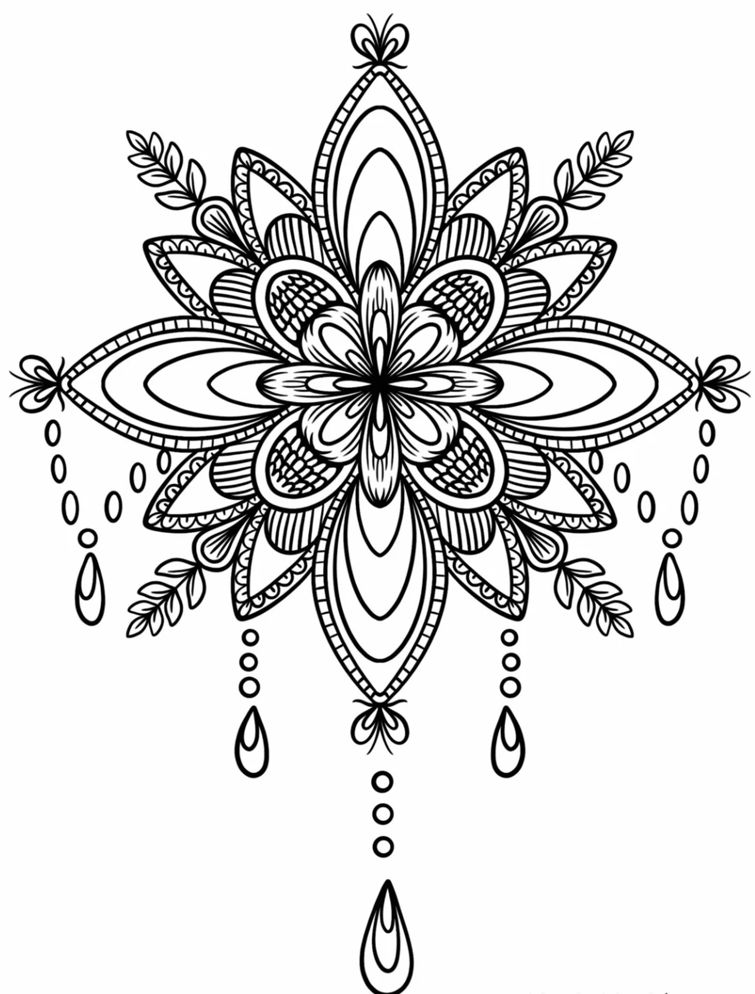 Coloriage Mandala: Fleurs spéciales Mandalas