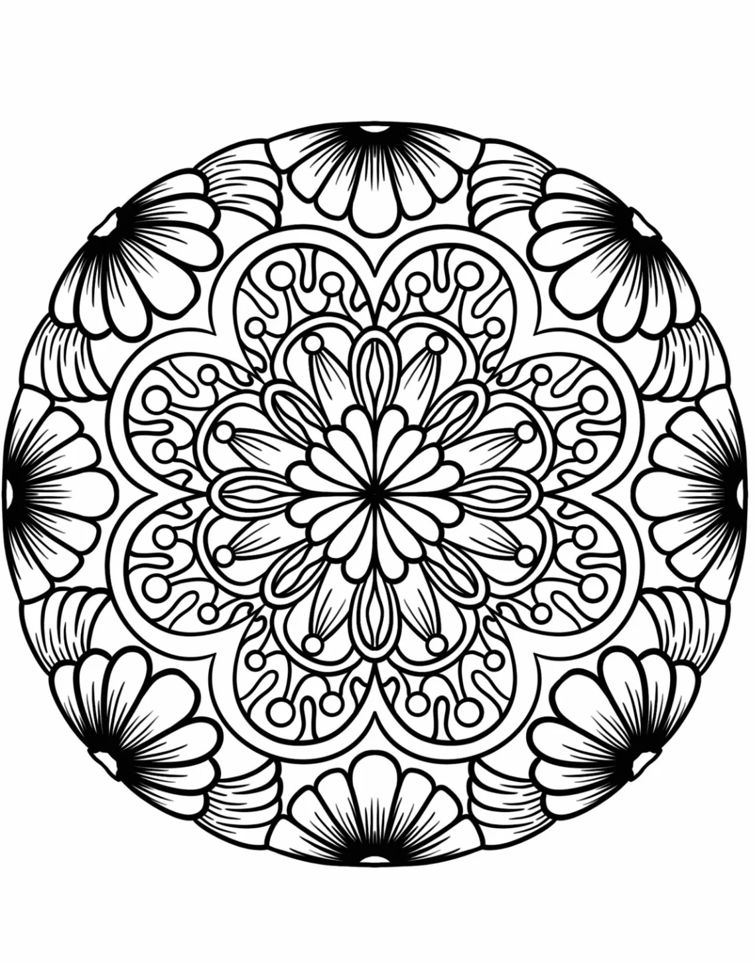 Coloriage Mandala Fleur Mandalas