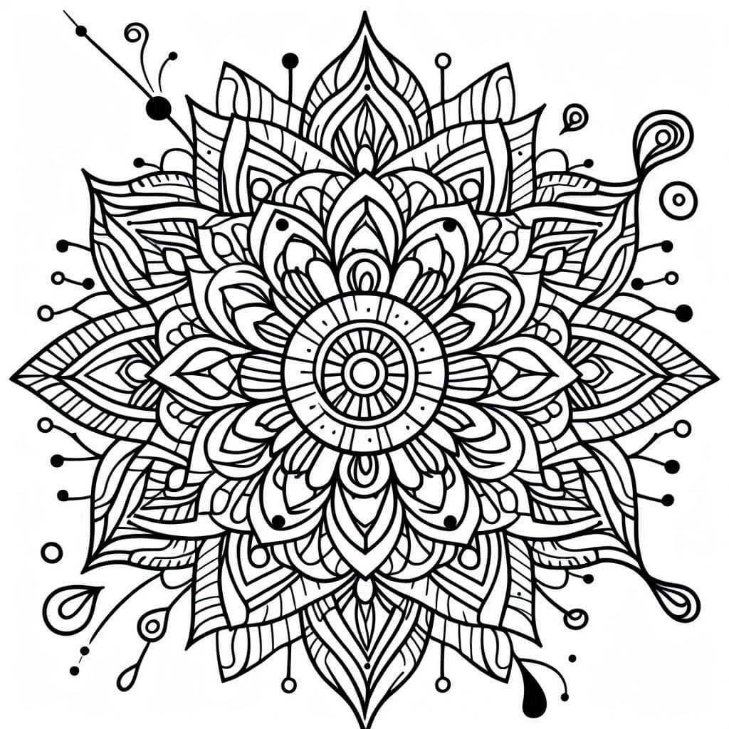 Coloriage Mandala: Abstrait gratuit Mandalas