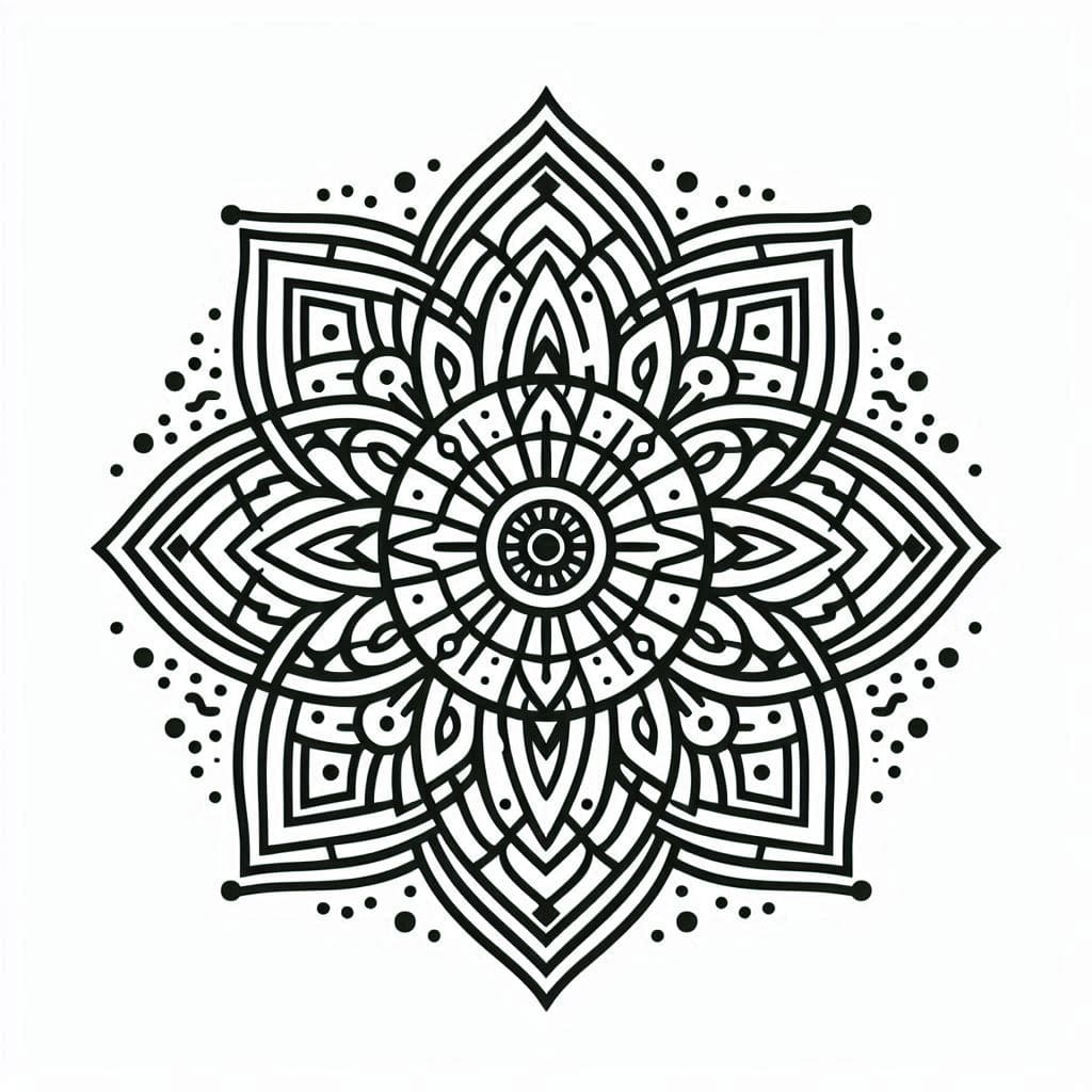 Coloriage Mandala: Abstrait Image Mandalas