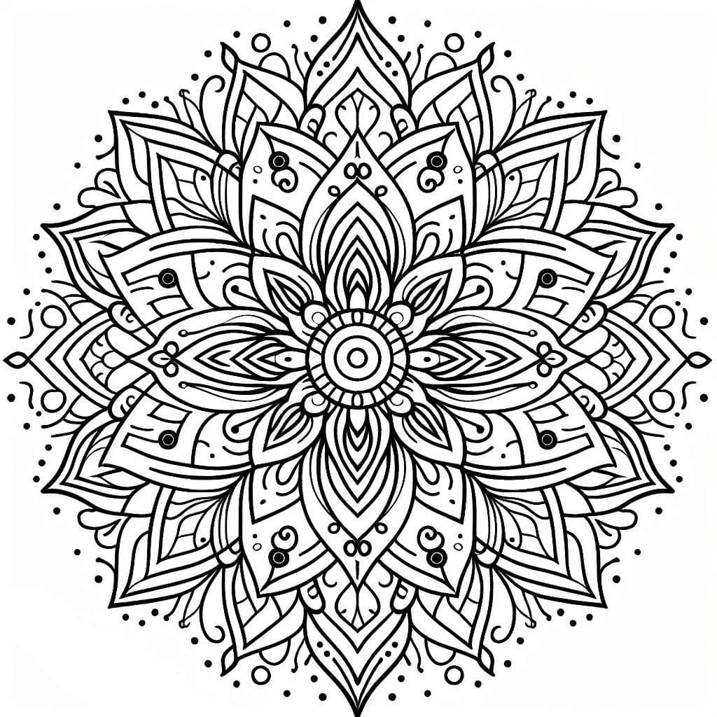 Coloriage Mandala: Abstrait Imprimable gratuit Mandalas