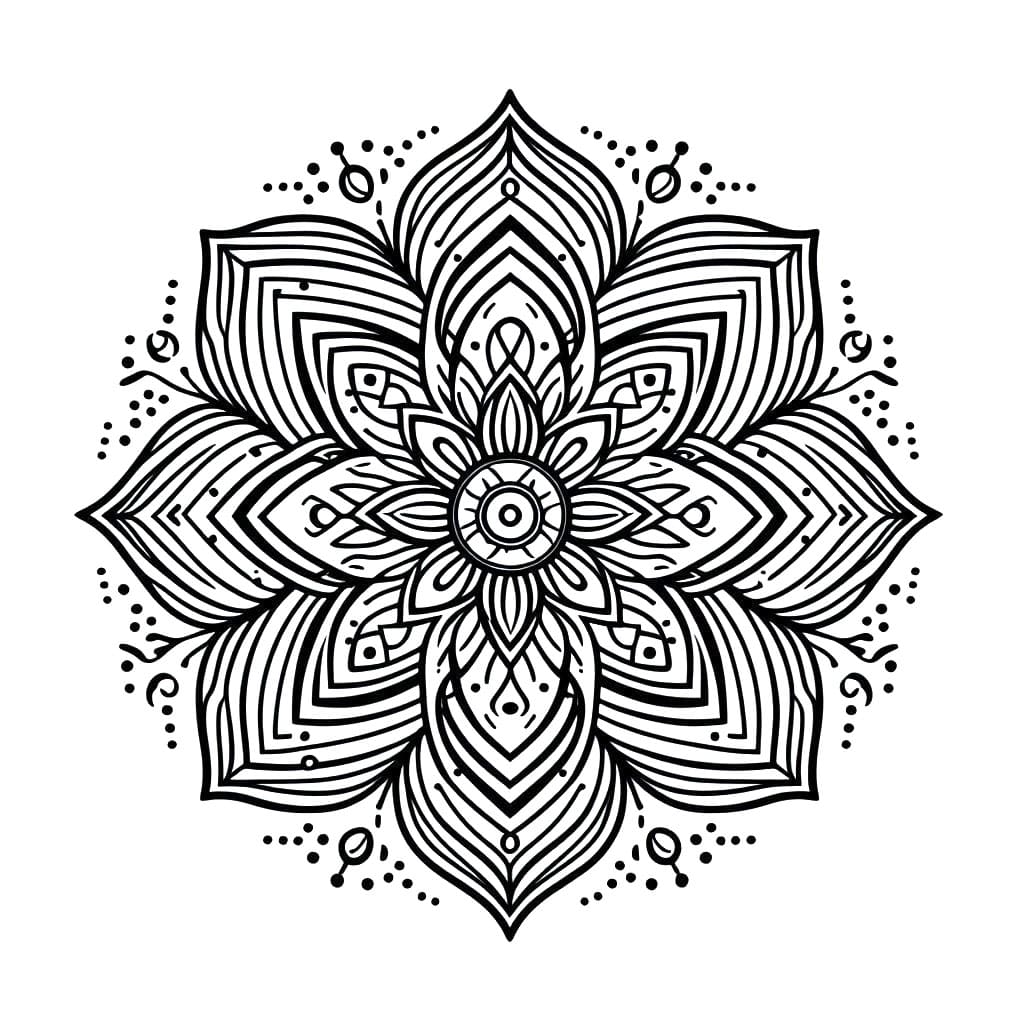Coloriage Mandala: Abstrait incroyable Mandalas