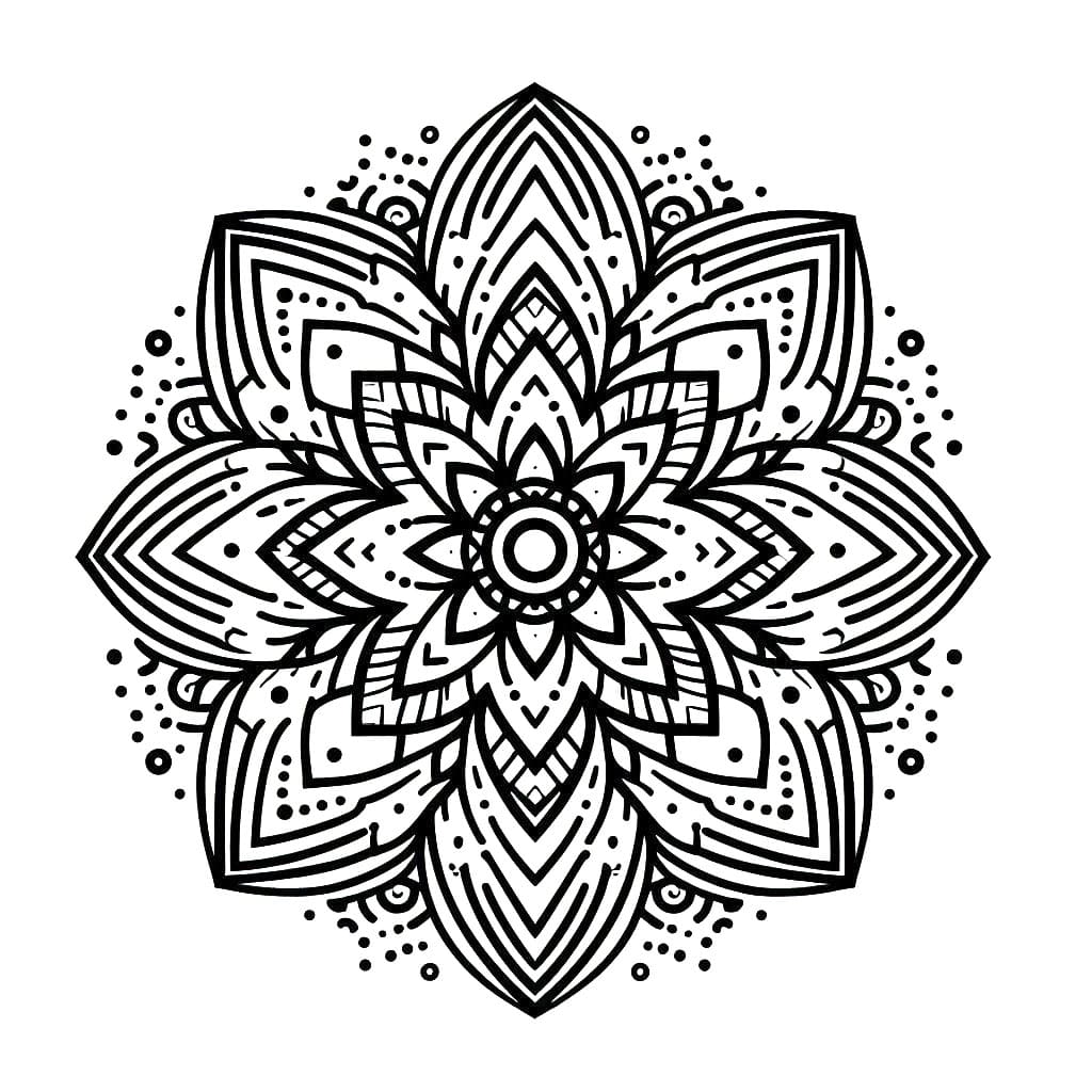 Coloriage Mandala: Abstrait Magnifique Mandalas