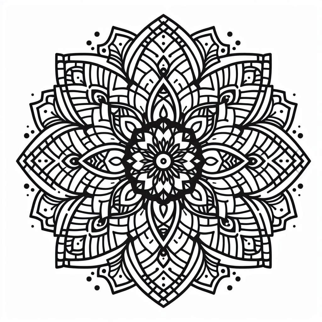 Coloriage Mandala: Abstrait Normal Mandalas