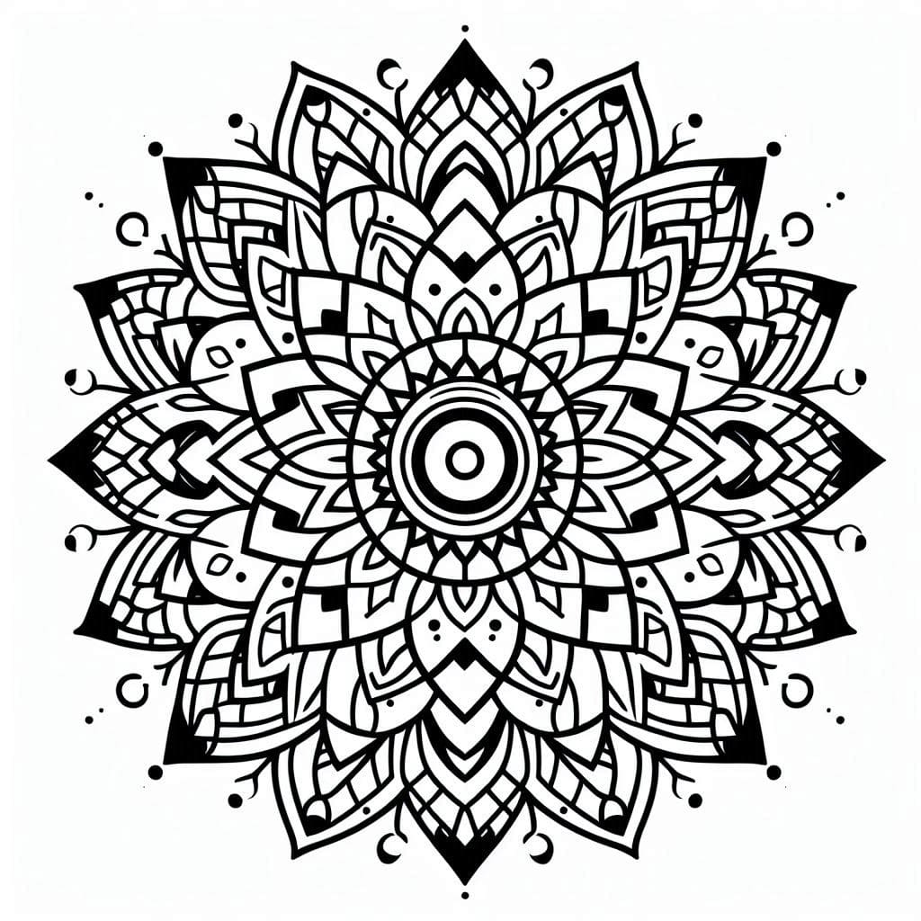 Coloriage Mandala: Abstrait pour enfants Mandalas