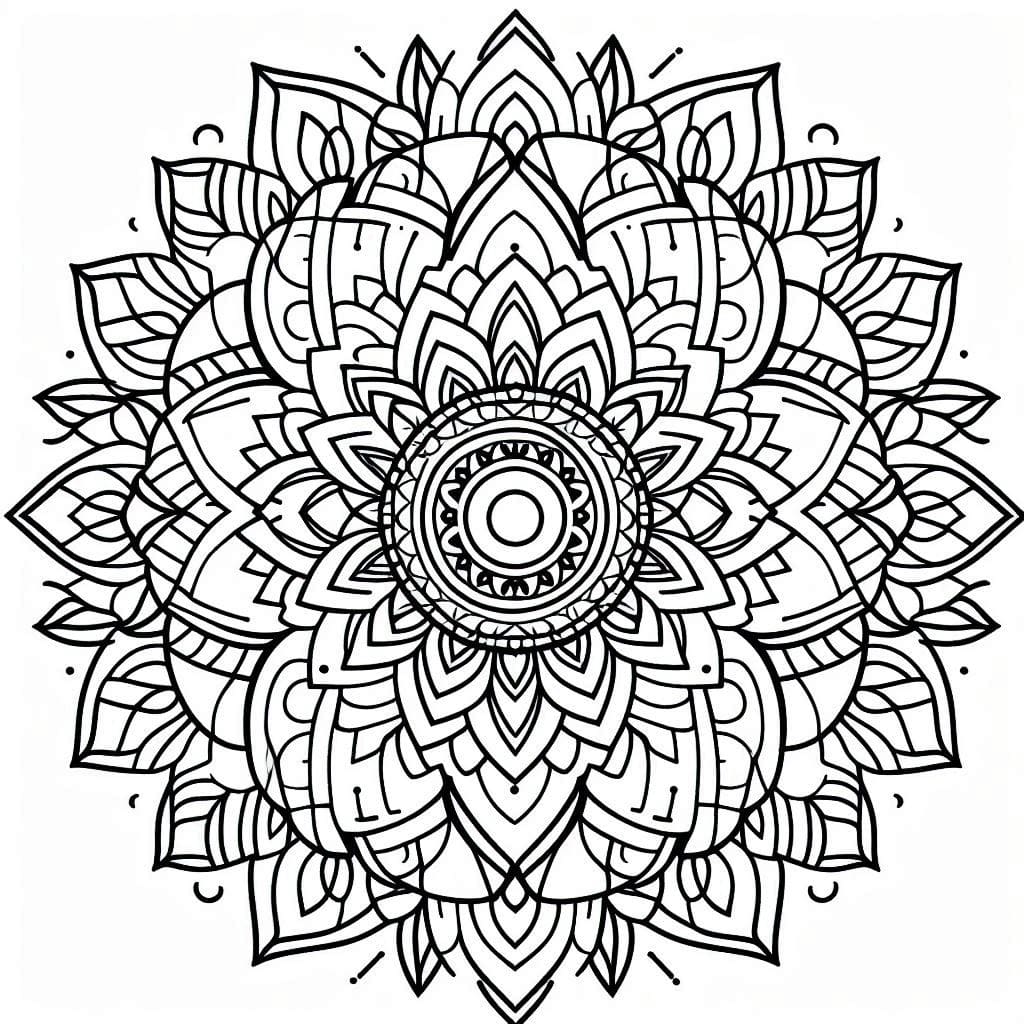Coloriage Mandala: Abstrait Simple Mandalas