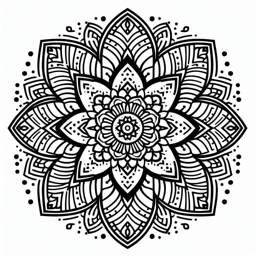Coloriage Mandala: Abstrait spécial Mandalas