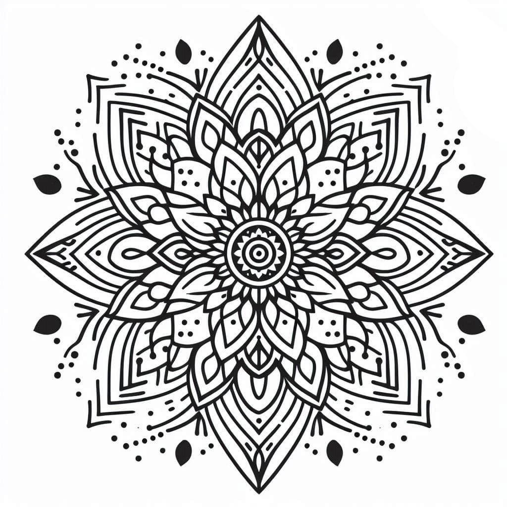 Coloriage Mandala: Adorable abstrait Mandalas