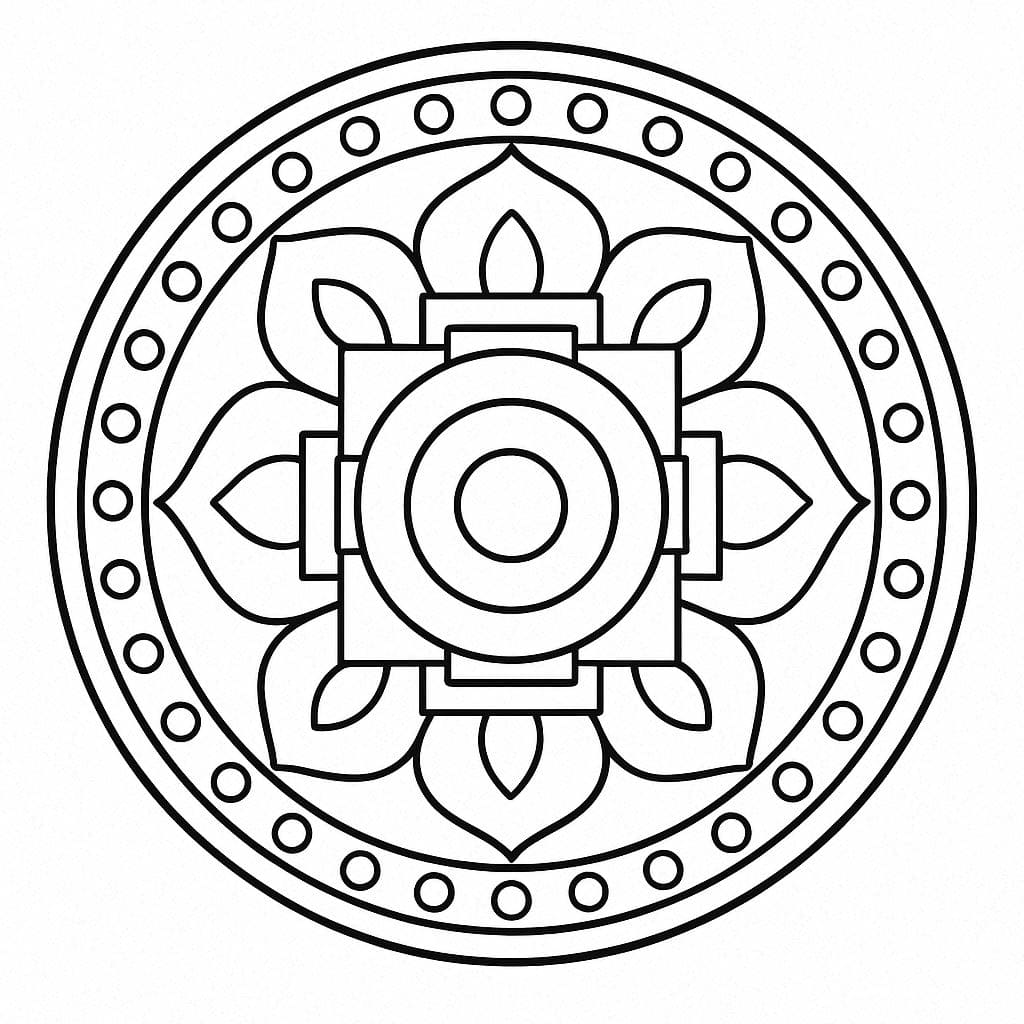 Coloriage Mandala: Adorable Tibétain Mandalas
