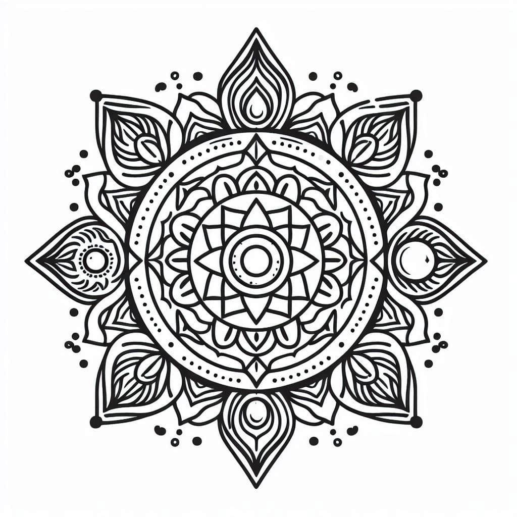 Coloriage Mandala: Beau chakra Mandalas