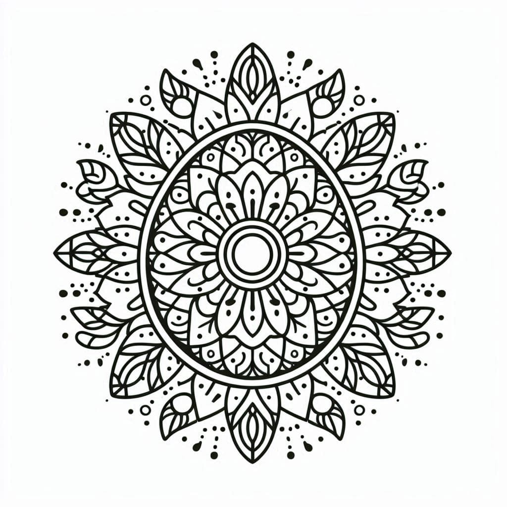 Coloriage Mandala: Belles Pâques Mandalas