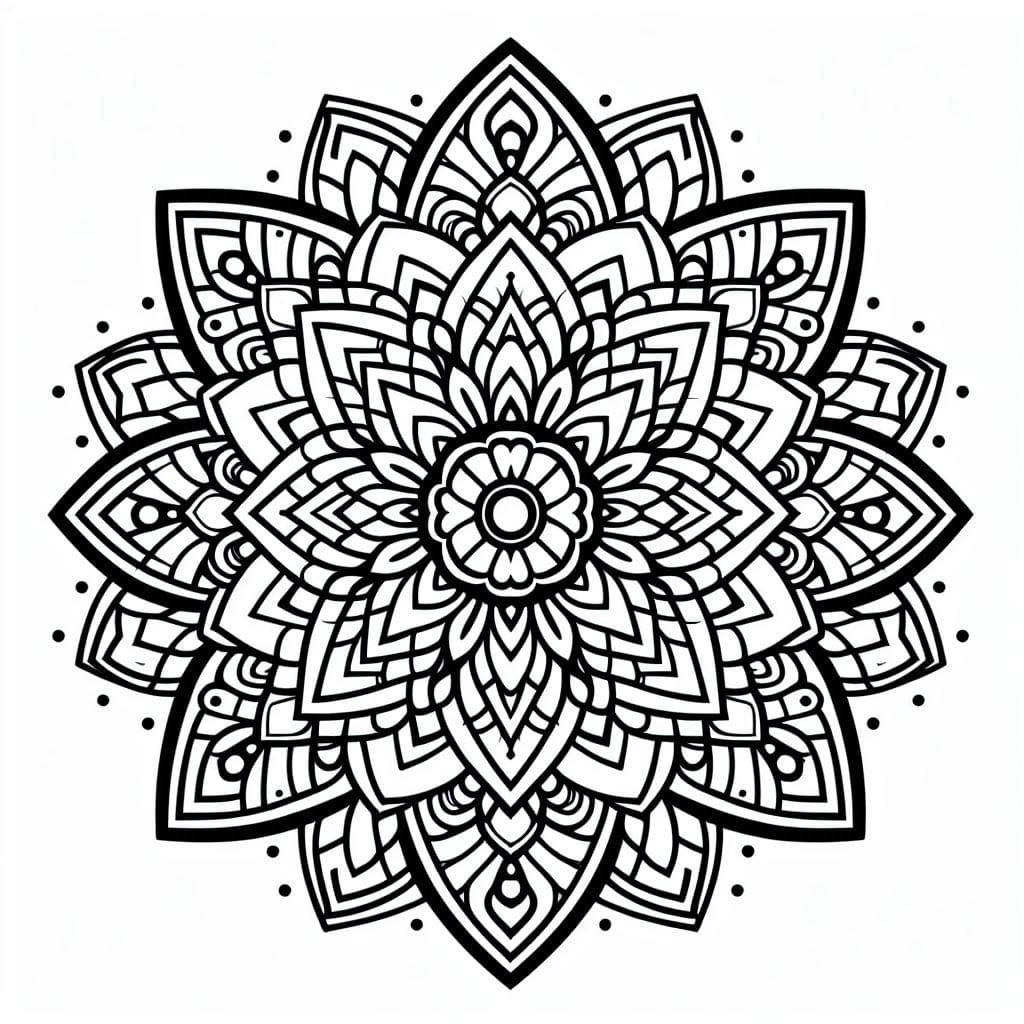 Coloriage Mandala: Bon Abstrait Mandalas