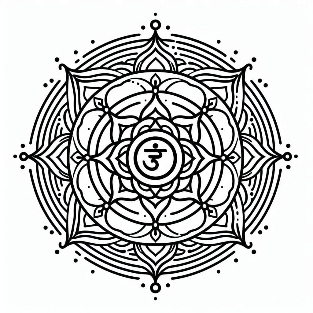 Coloriage Mandala: Bon chakra Mandalas
