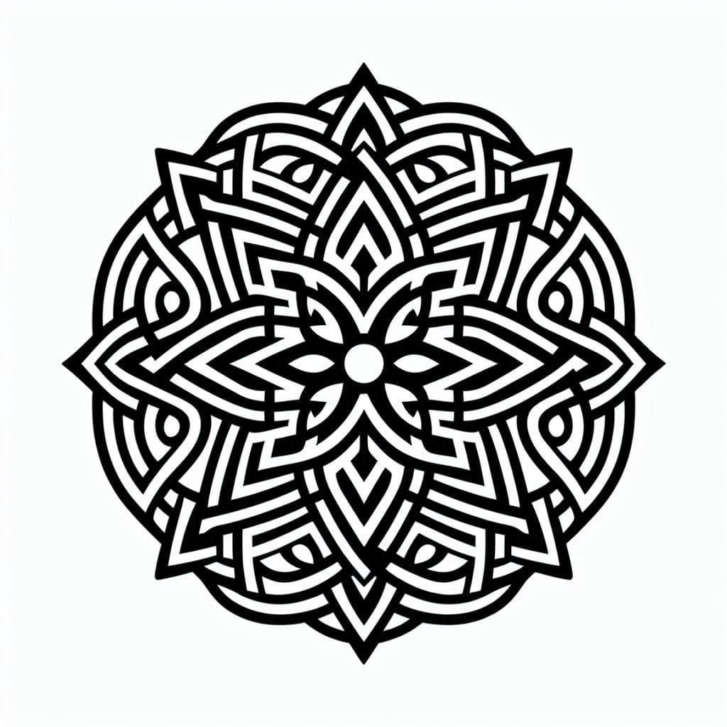 Coloriage Mandala: Celtique de base Mandalas