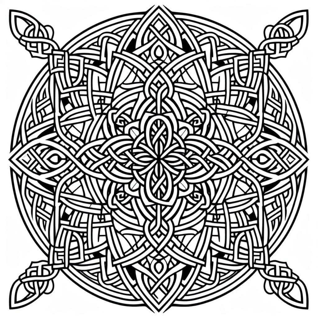 Coloriage Mandala: Celtique Gratuit Imprimable Mandalas