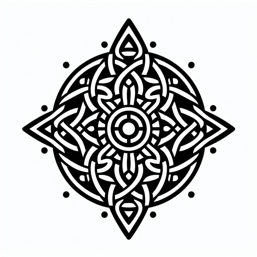 Coloriage Mandala: Celtique très simple Mandalas