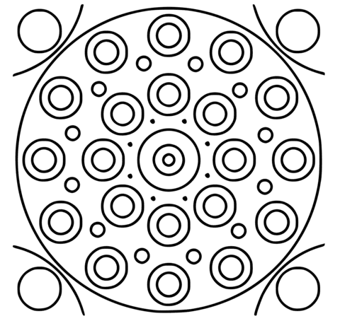 Coloriage Mandala: Cercle de base gratuit Mandalas