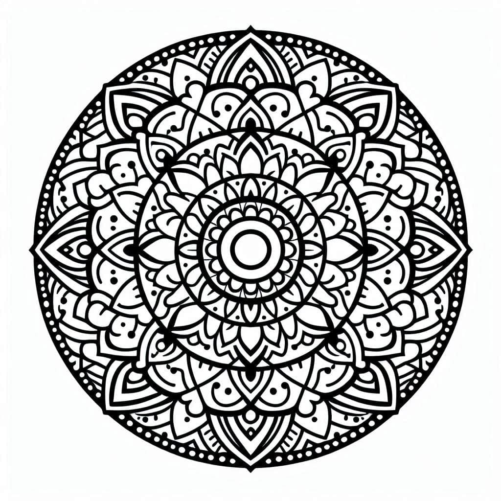 Coloriage Mandala: Cercle de base Mandalas