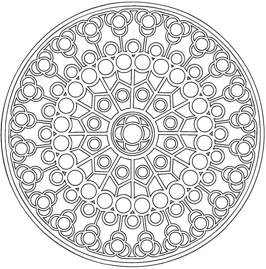 Coloriage Mandala: Cercle génial Mandalas