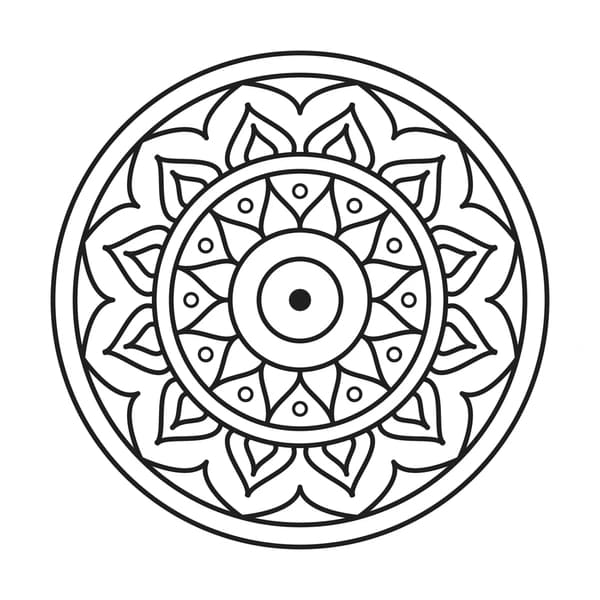 Coloriage Mandala: Cercle gratuit Mandalas