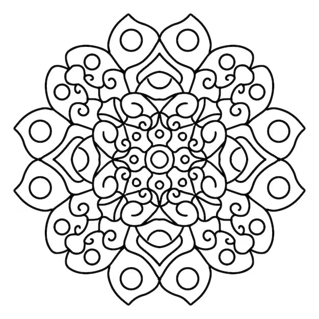 Coloriage Mandala: Cercle imprimable gratuit Mandalas