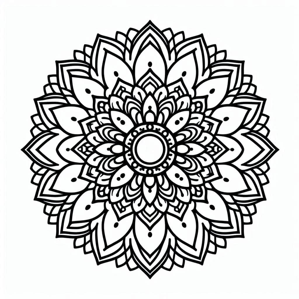 Coloriage Mandala: Cercle pour adultes Mandalas