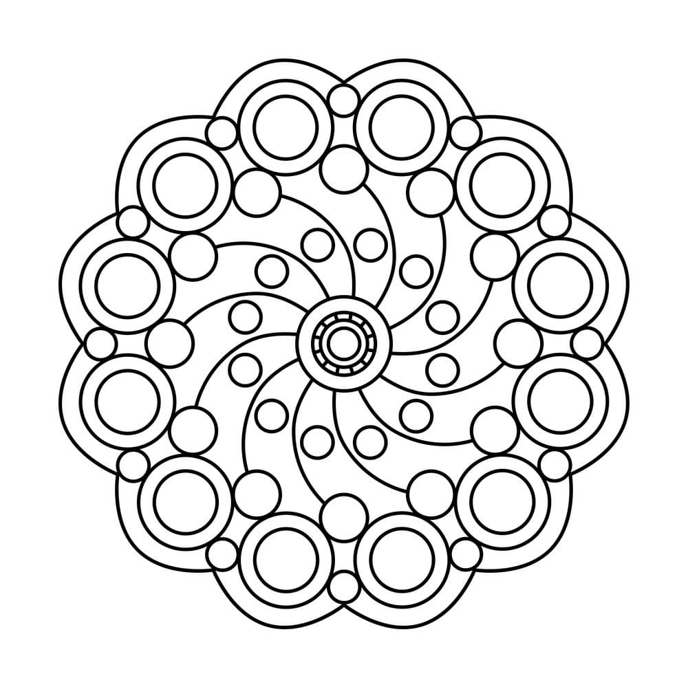 Coloriage Mandala: Cercle spécial Mandalas