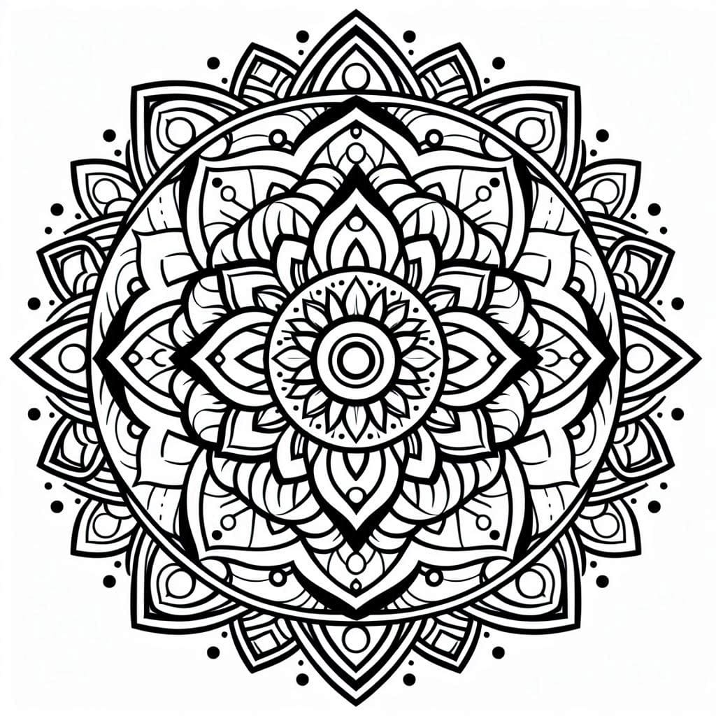 Coloriage Mandala: Chakra de base Mandalas